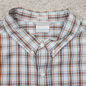 Columbia Shirt Men 2XL XXL Orange/Blue‎ Rapid Rivers II Regular Fit Short Sleeve